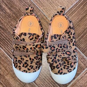 Cat & Jack Tan Leopard Sneakers with Velcro